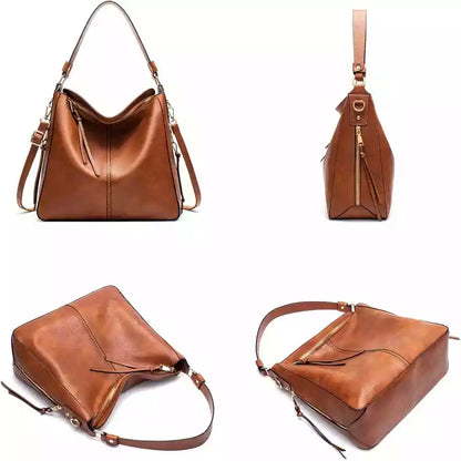 Bolso Hobo de cuero de lujo + Cartera GRATIS