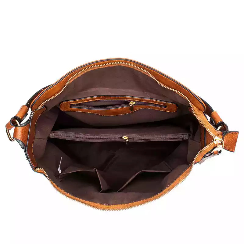 Bolso Hobo de cuero de lujo + Cartera GRATIS