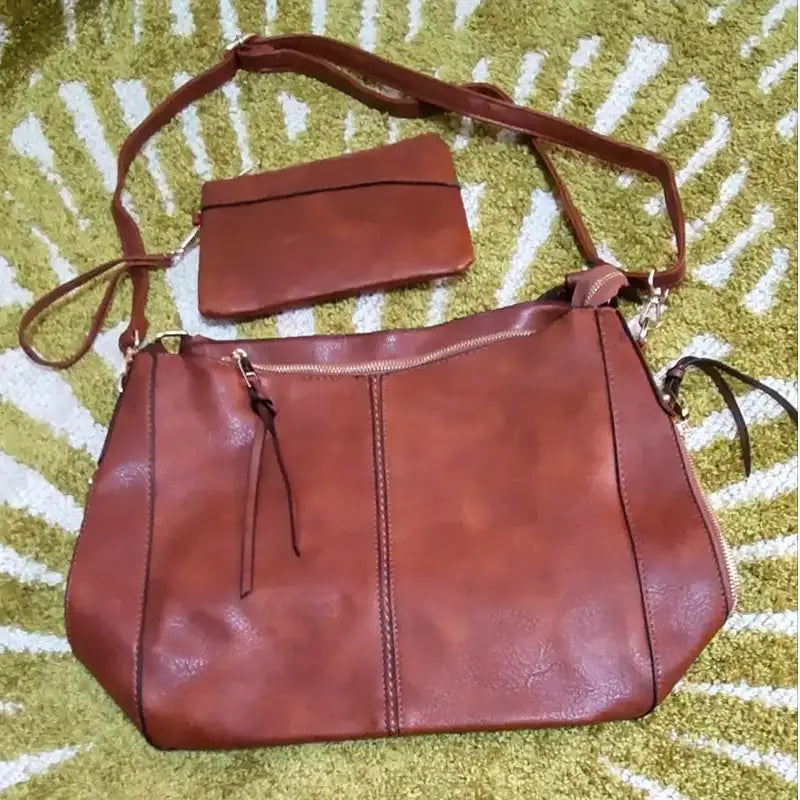 Bolso Hobo de cuero de lujo + Cartera GRATIS