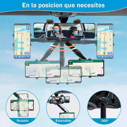 RetroHold 360 - Holder Rotable para Espejo Retrovisor