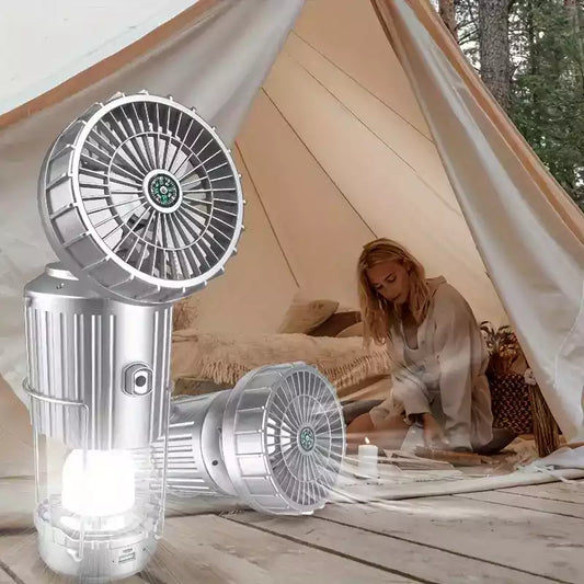 SolarBreeze: Ventilador Solar con Luz de Camping